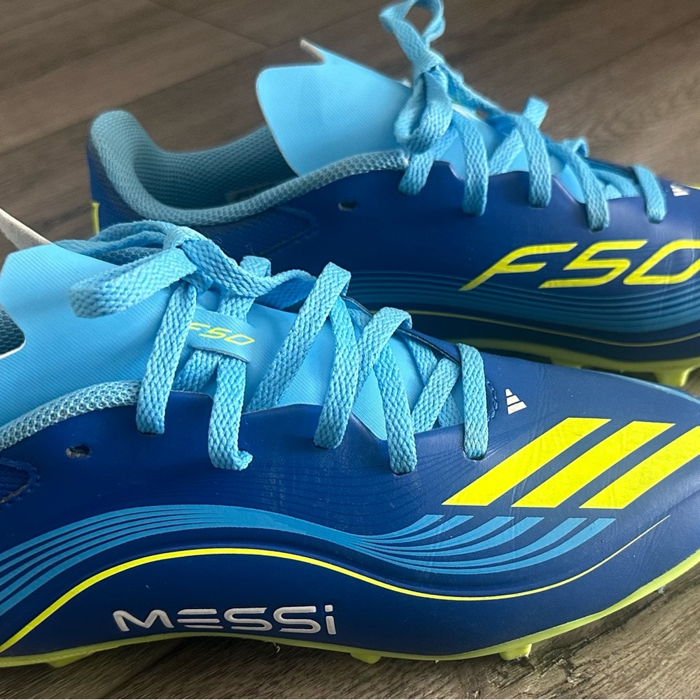 Adidas Kids Blue and Yellow Sneakers (Used only once)